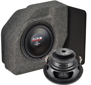 Audi A4 B8 Avant Kombi subwoofer w boczek Audio System M10DC evo 300W RMS 2 Ohm